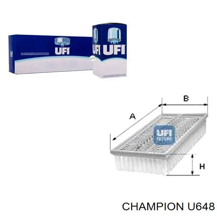 Купить U648 Champion Автомобильный фильтр воздуха