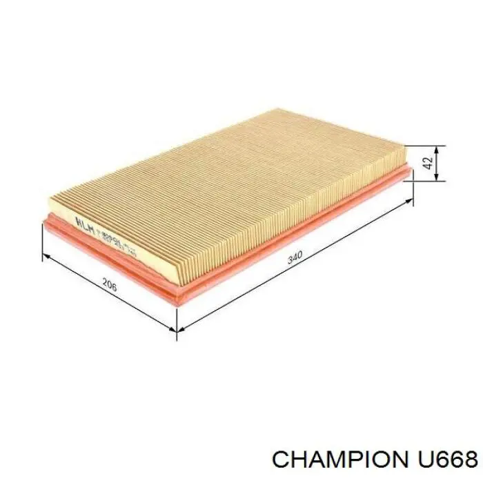 Элемент воздушного фильтра Champion U668 цена, от 4.61 USD