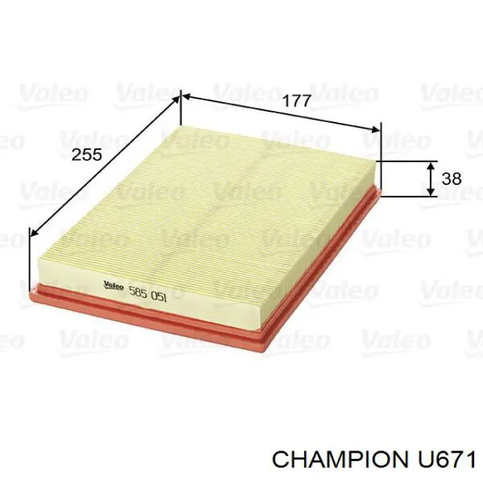 Воздушный фильтр U671 Champion