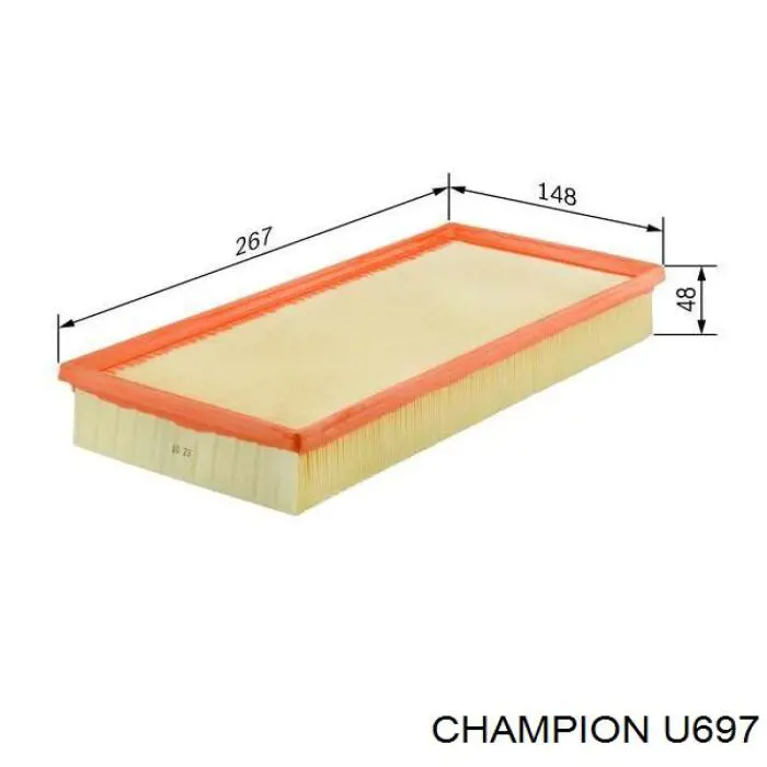 U697 Champion Воздушный фильтр двигателя