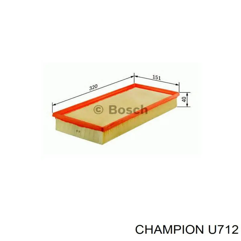 Купить U712 Champion Автомобильный фильтр воздуха