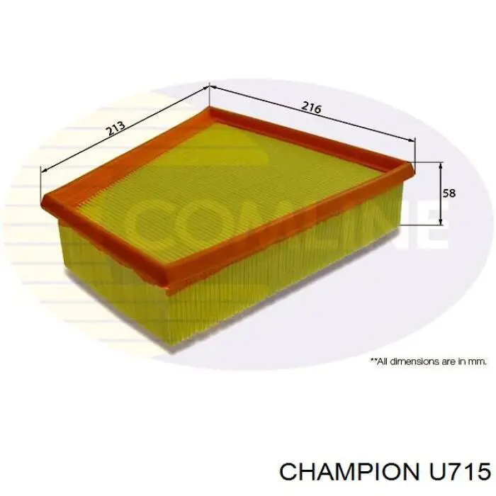 U715 Champion воздушный фильтр