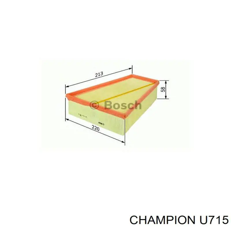 Элемент воздушного фильтра Champion U715 цена, от 4.12 USD