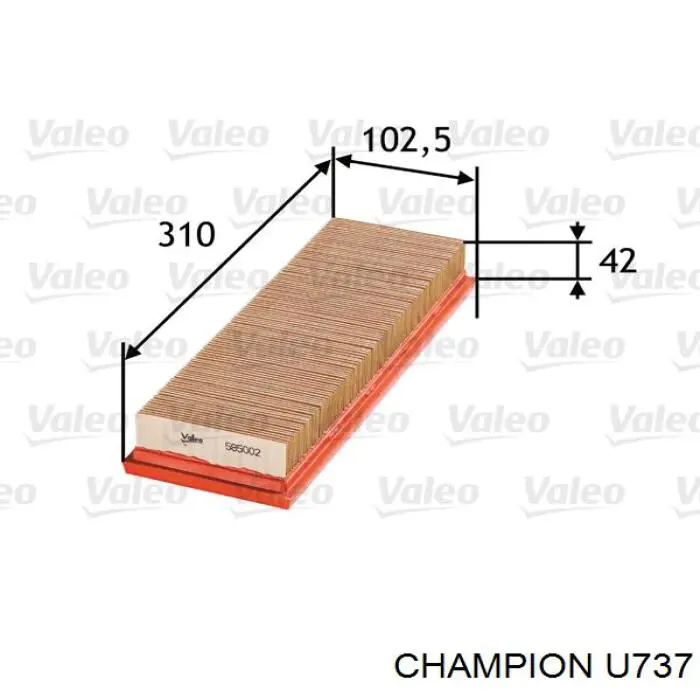 Элемент воздушного фильтра Champion U737 цена, от 5.14 USD