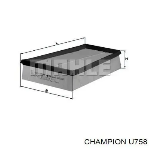 Воздушный фильтр U758 Champion