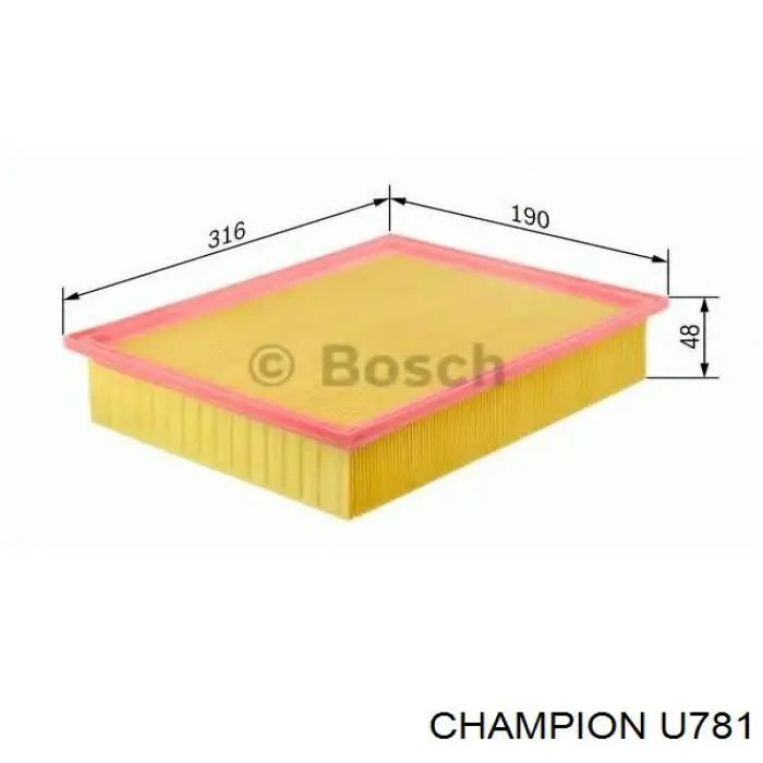 Воздушный фильтр U781 Champion