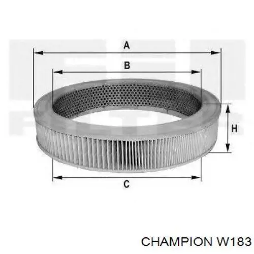 W183 Champion Воздушный фильтр двигателя