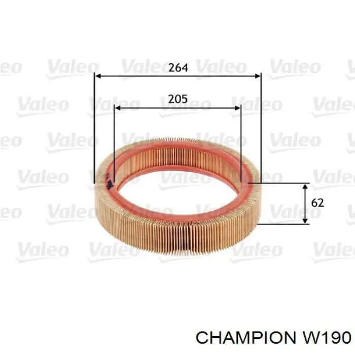 Воздушный фильтр W190 Champion
