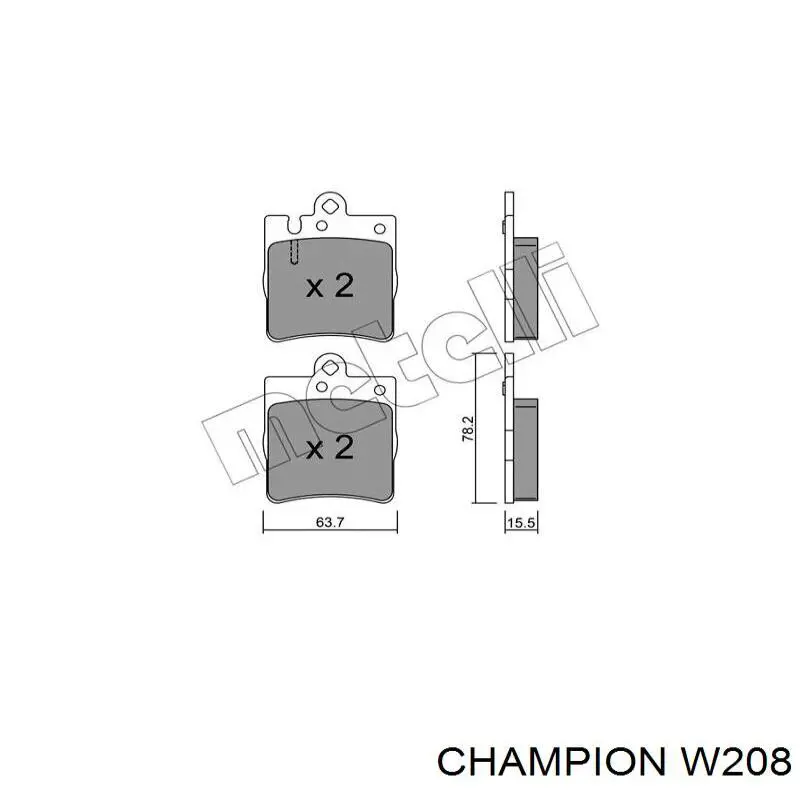W208 Champion воздушный фильтр
