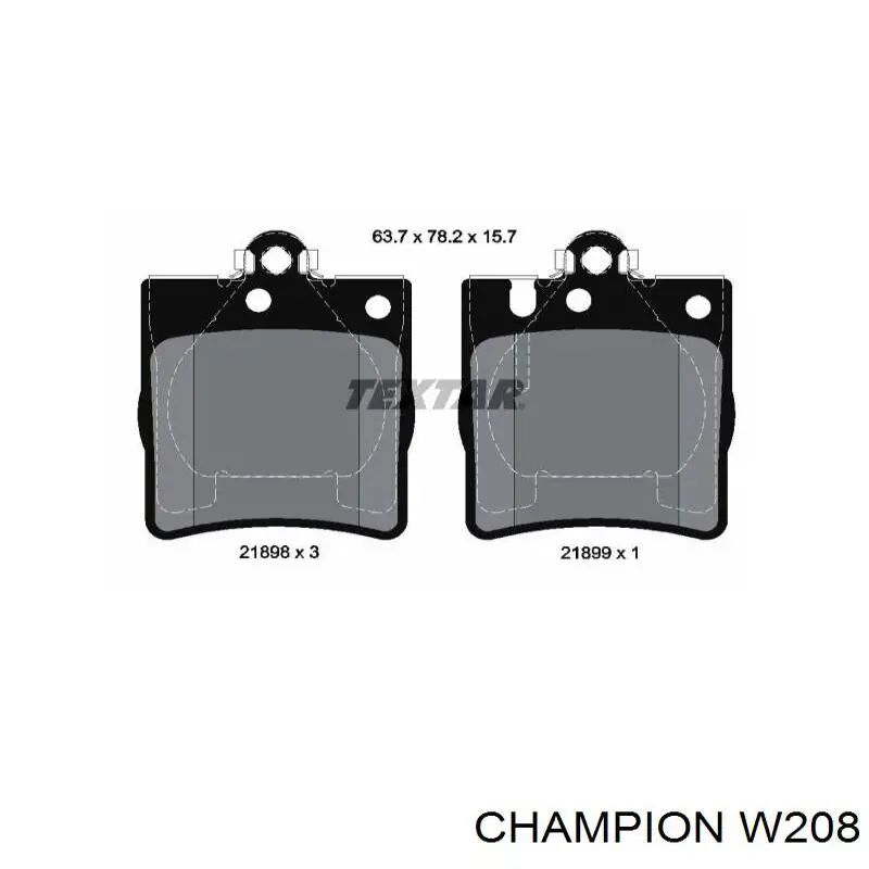 W208 Champion Воздушный фильтр двигателя