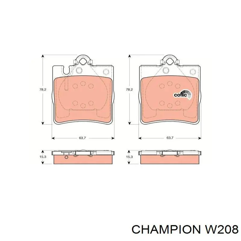 Элемент воздушного фильтра Champion W208 цена, от 5.59 USD