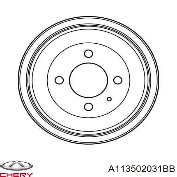 Freno de tambor trasero A113502031BB Chery