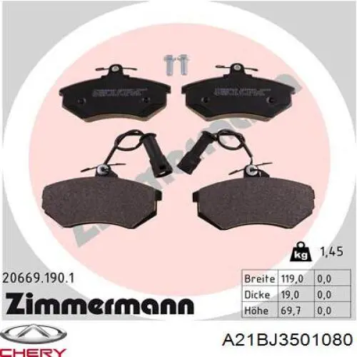 Колодки Kimiko A216GN3501080BA01KM цена, от 13.79 USD