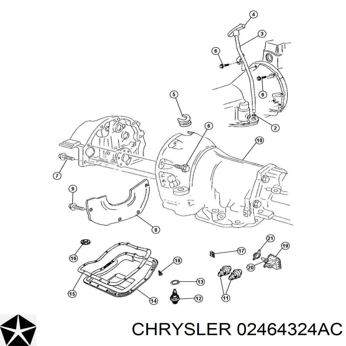 Прокладка поддона АКПП/МКПП 02464324AC Chrysler