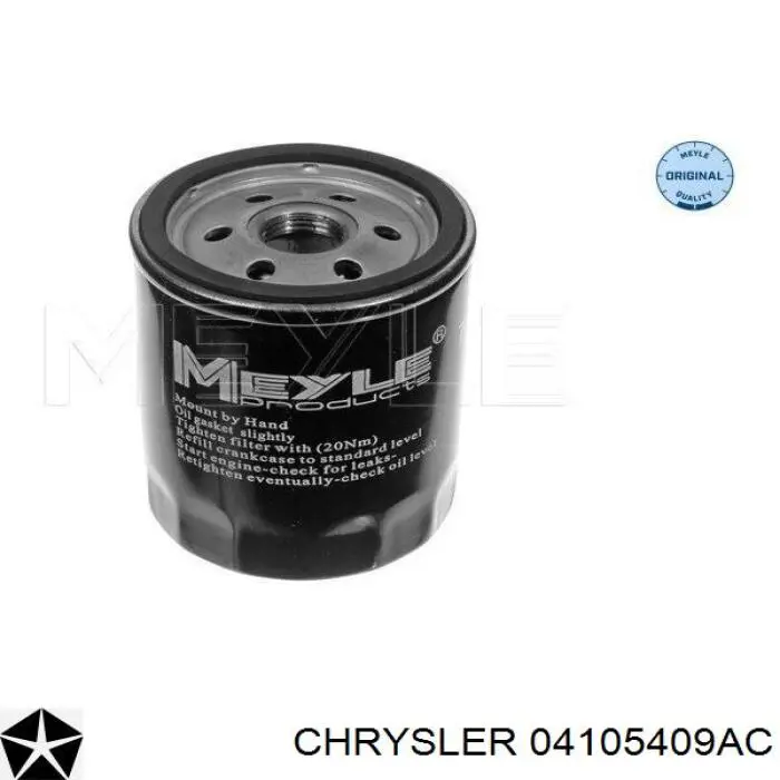 04105409AC Chrysler filtro de óleo