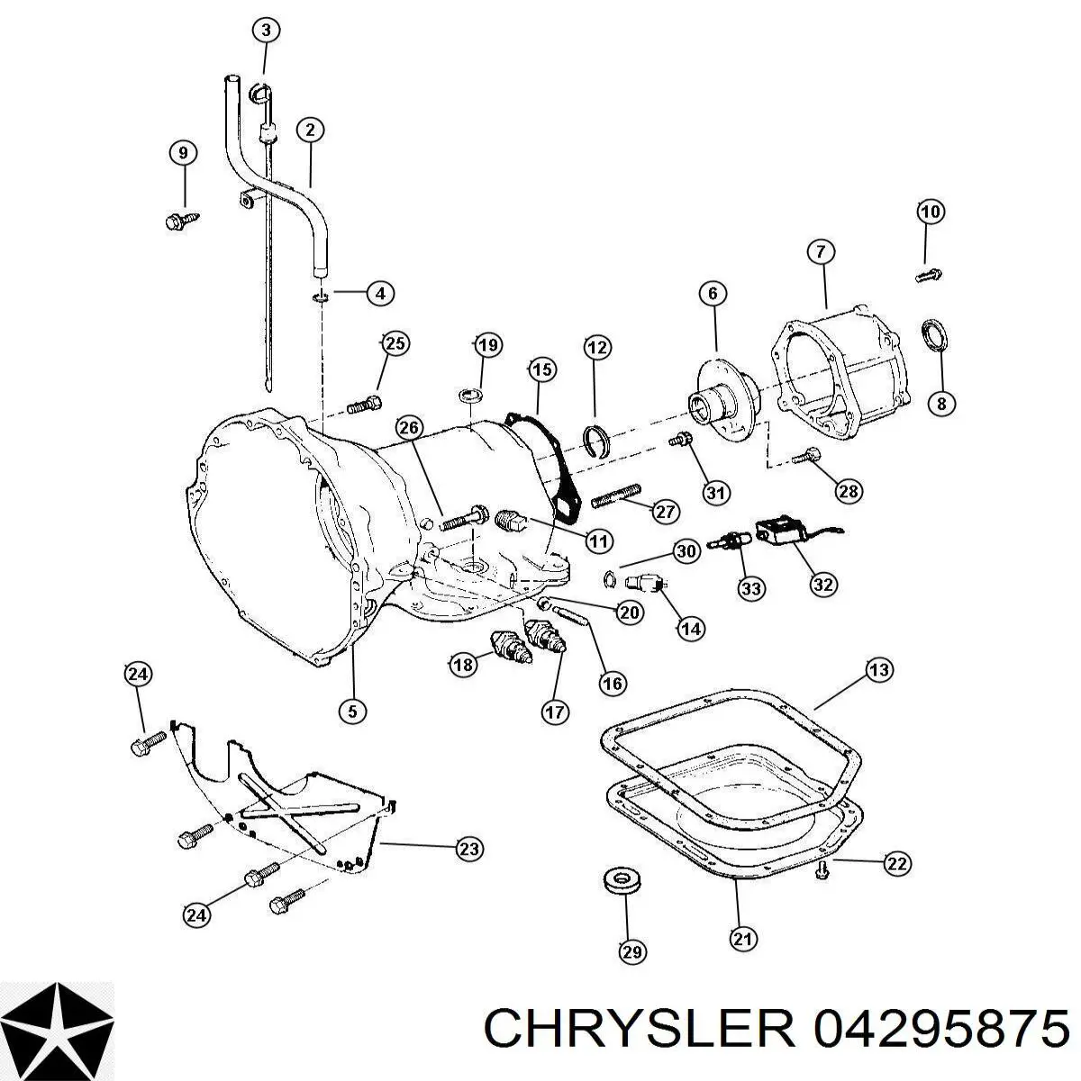 Прокладка поддона АКПП и МКПП Chrysler 04295875 цена, от 23.31 USD