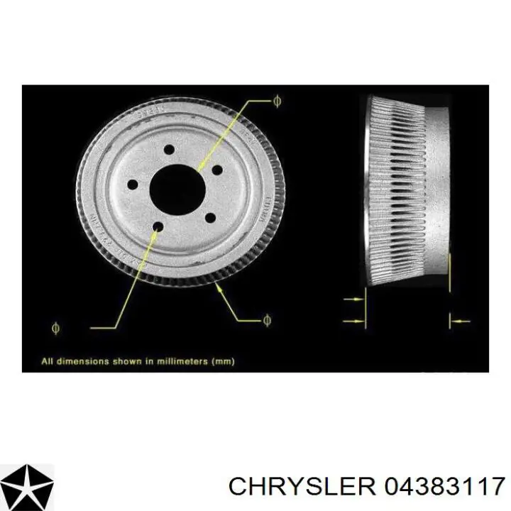 Тормозной барабан Крайслер Вояжер I ES (Chrysler Voyager)