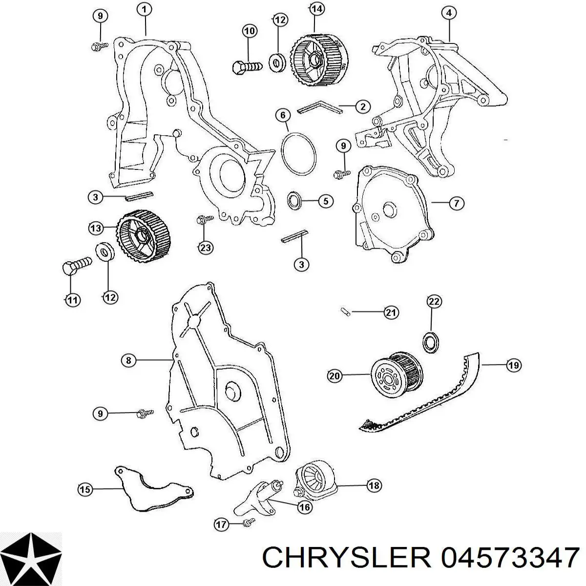 Натяжитель ремня ГРМ 04573347 Chrysler