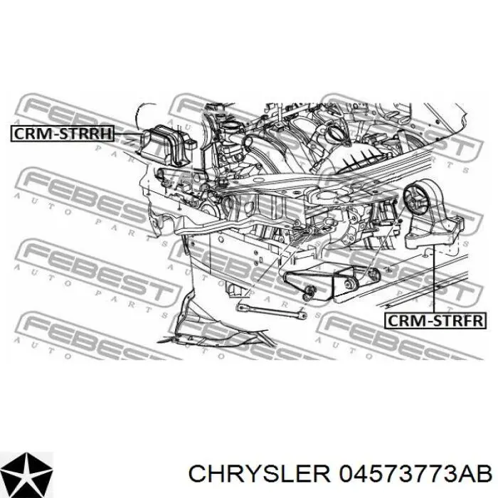 Правая подушка двигателя 04573773AB Chrysler