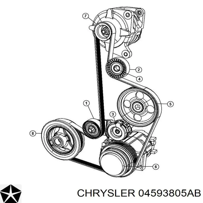 Натяжитель приводного ремня 4593805AB Chrysler