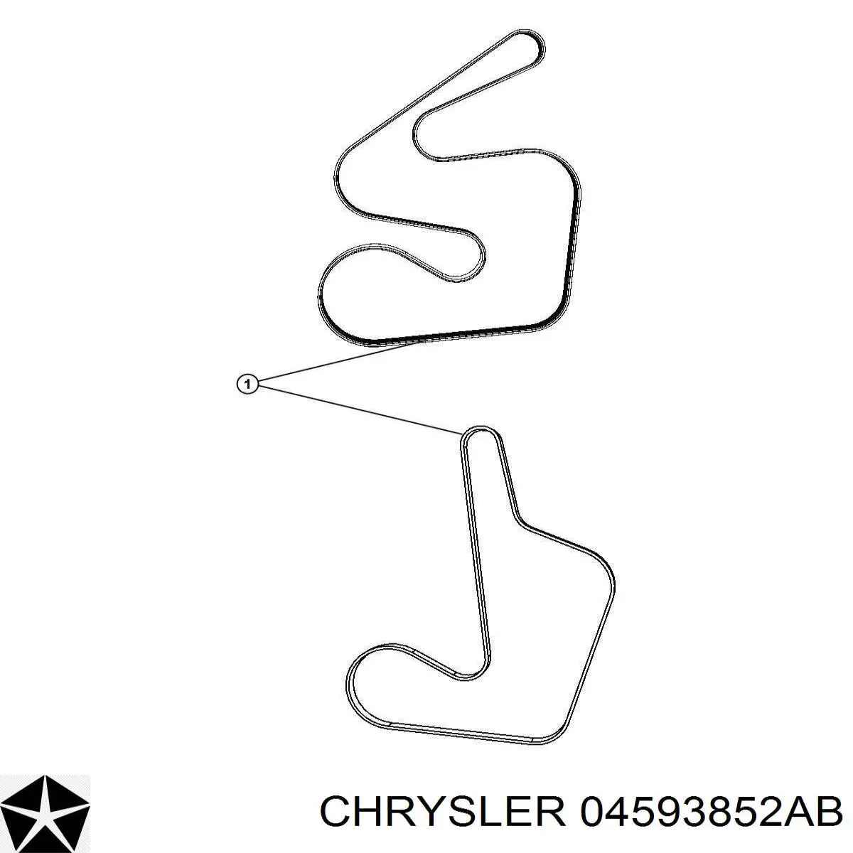 Клиновый ремень Chrysler 04593852AB цена, от 20.48 USD