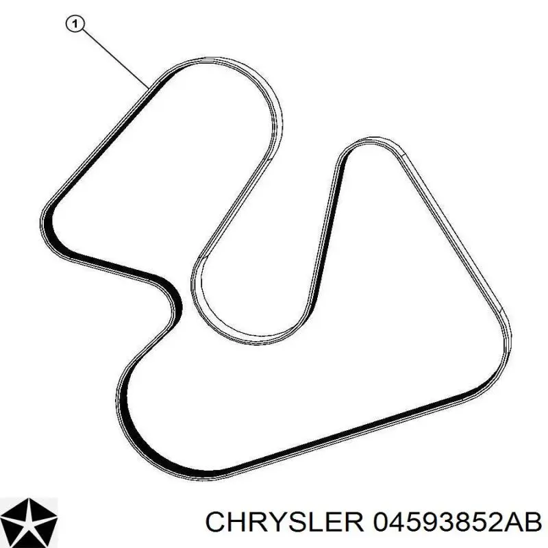 Купить 04593852AB Chrysler Ремень генератора