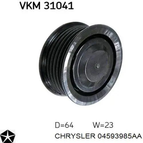 Паразитный ролик приводного ремня Chrysler K04627851AA цена, от 5.56 USD