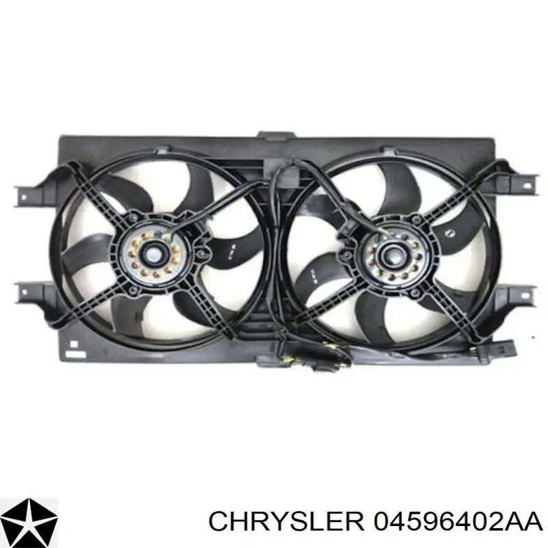 Купить 04596402AA Chrysler Диффузор вентилятора в сборе с мотором и крыльчаткой