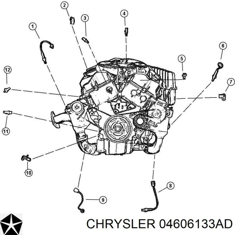 Датчик кислорода до катализатора 04606133AD Chrysler