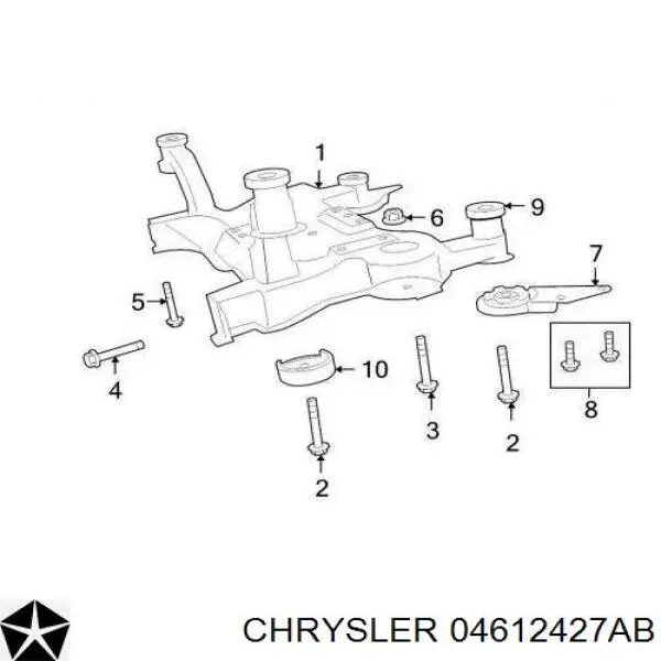 Гидроопора двигателя передняя Chrysler 04612427AB цена, от 48.95 USD