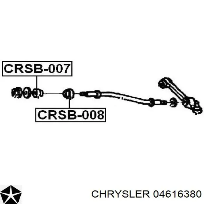 04616380 Chrysler сайлентблок растяжки переднего нижнего рычага