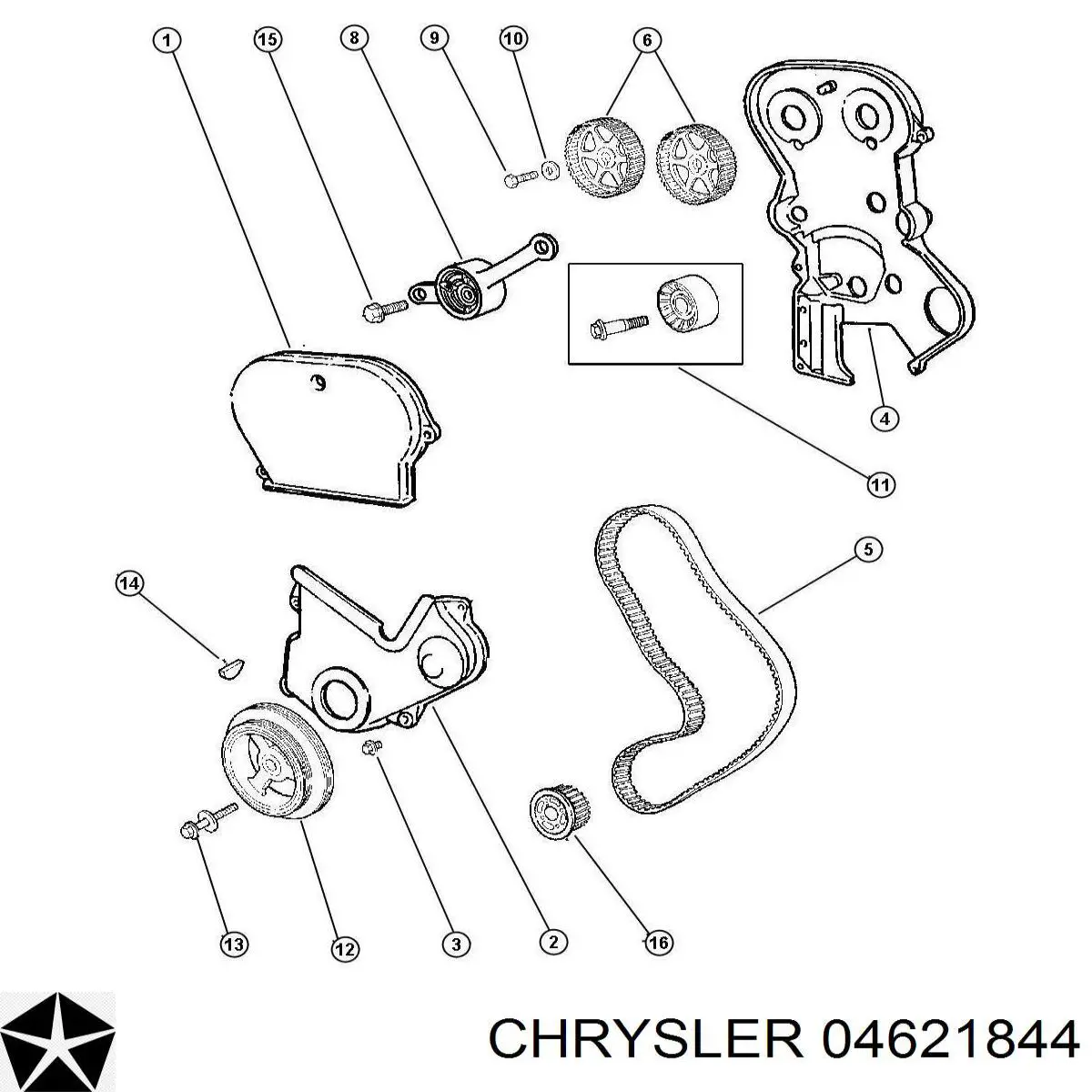 Ремень ГРМ 04621844 Chrysler