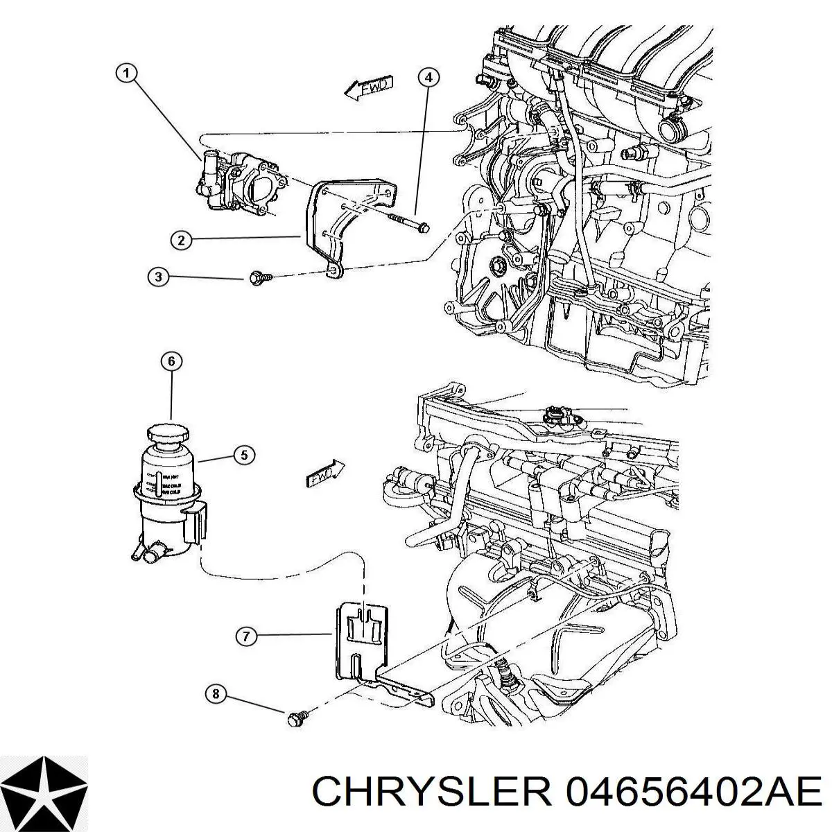 Насос ГУР 04656402AE Chrysler