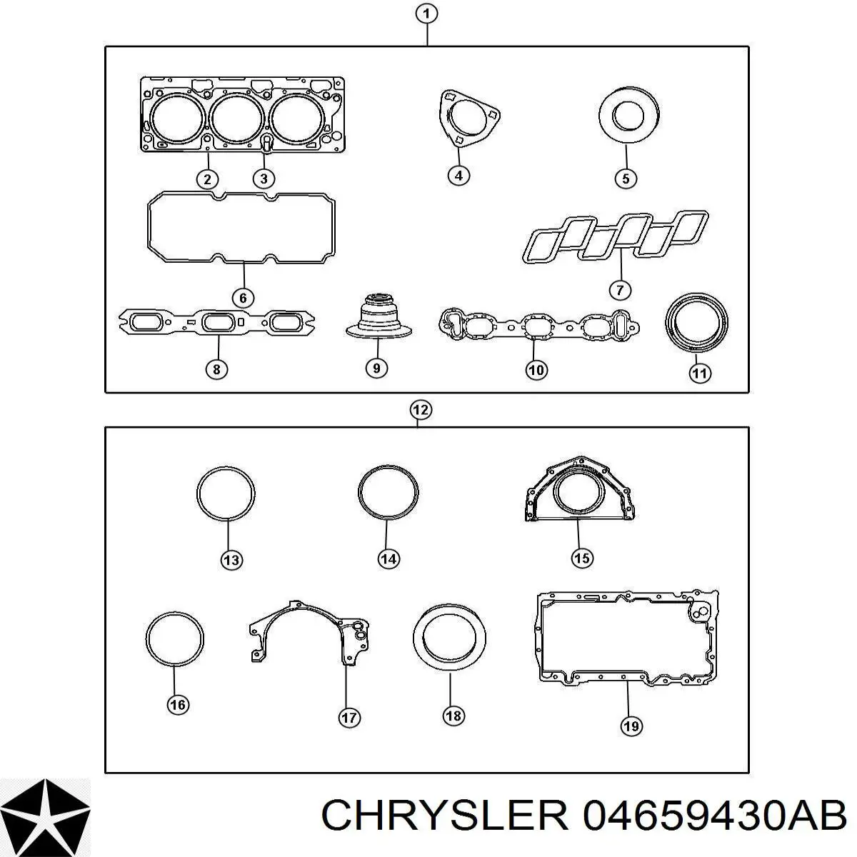 Прокладка водяной помпы Chrysler 04659430AB цена, от 2.38 USD