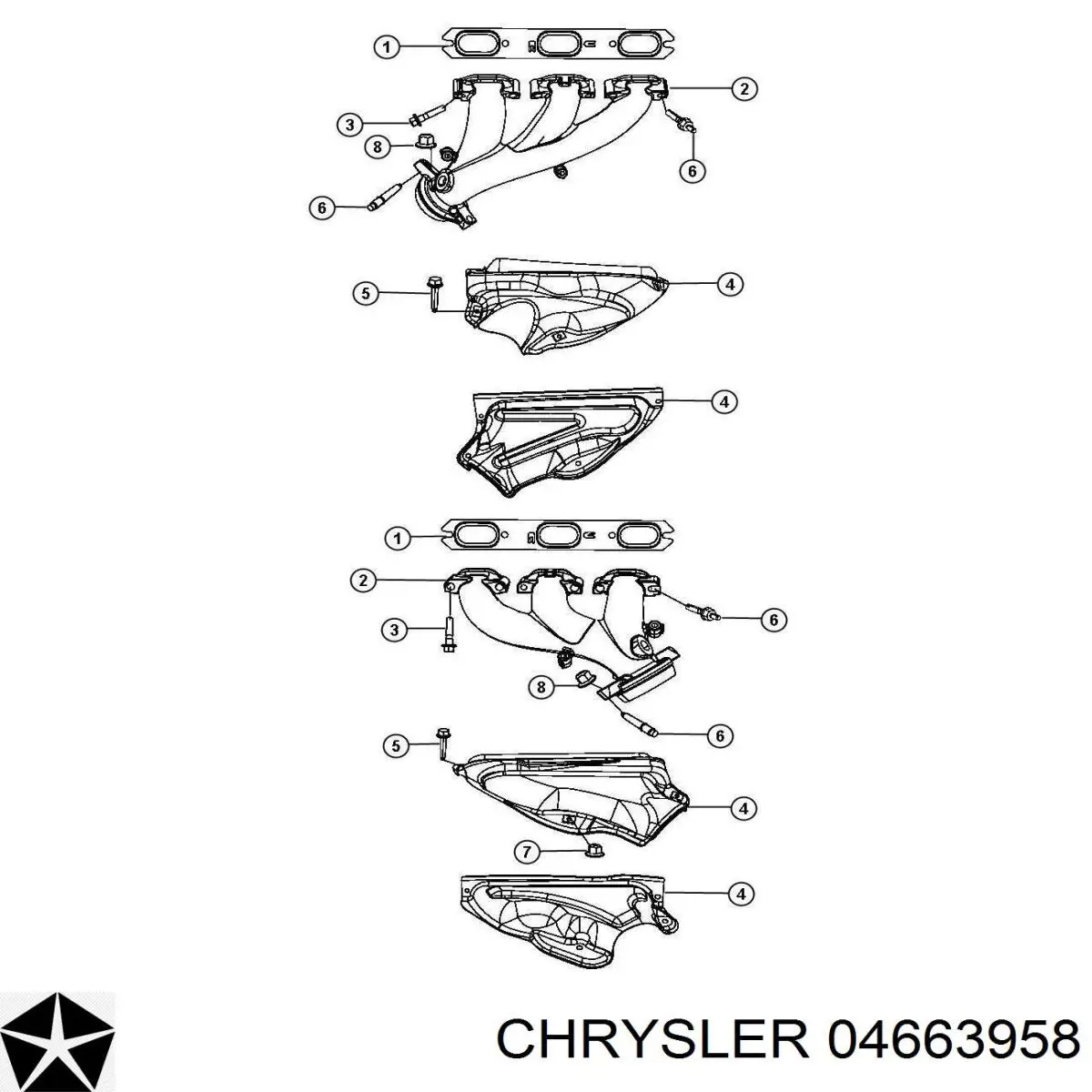 Прокладка коллектора K04663958 Fiat/Alfa/Lancia