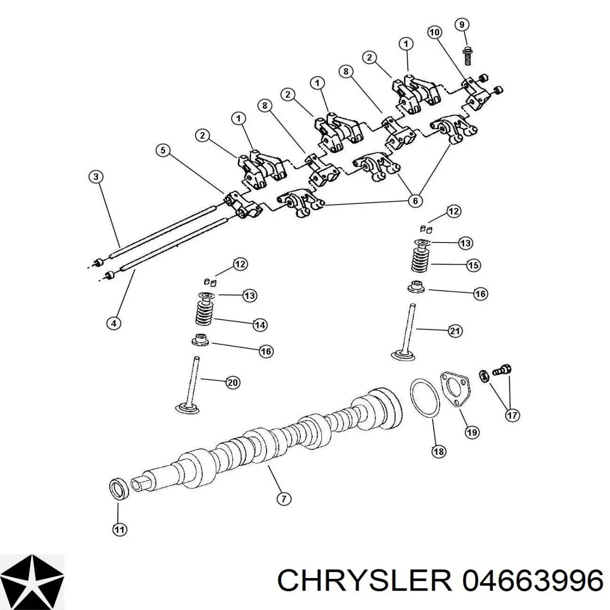 Коромысло клапана (рокер) на Chrysler LHS 