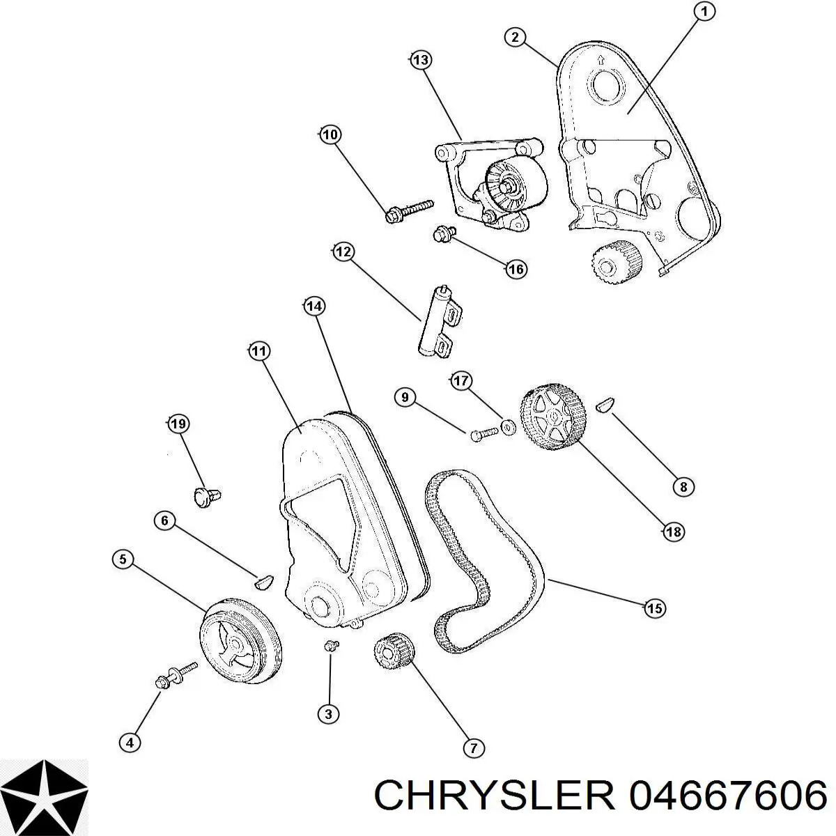 04667606 Chrysler ремень грм