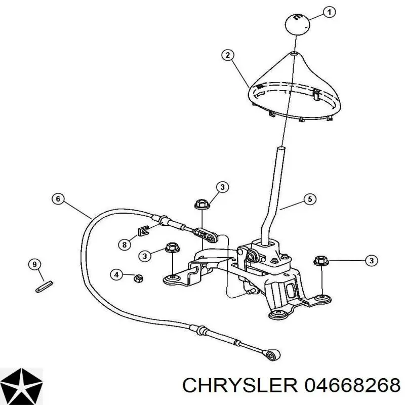 Купить 04668268 Chrysler Трос коробки передач