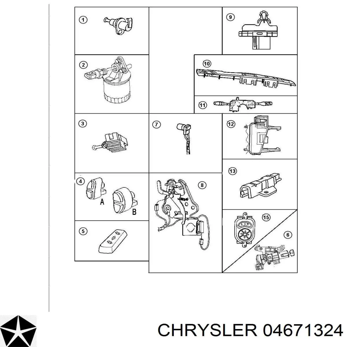 Корпус замка зажигания Chrysler 04671324 цена, от 24.55 USD
