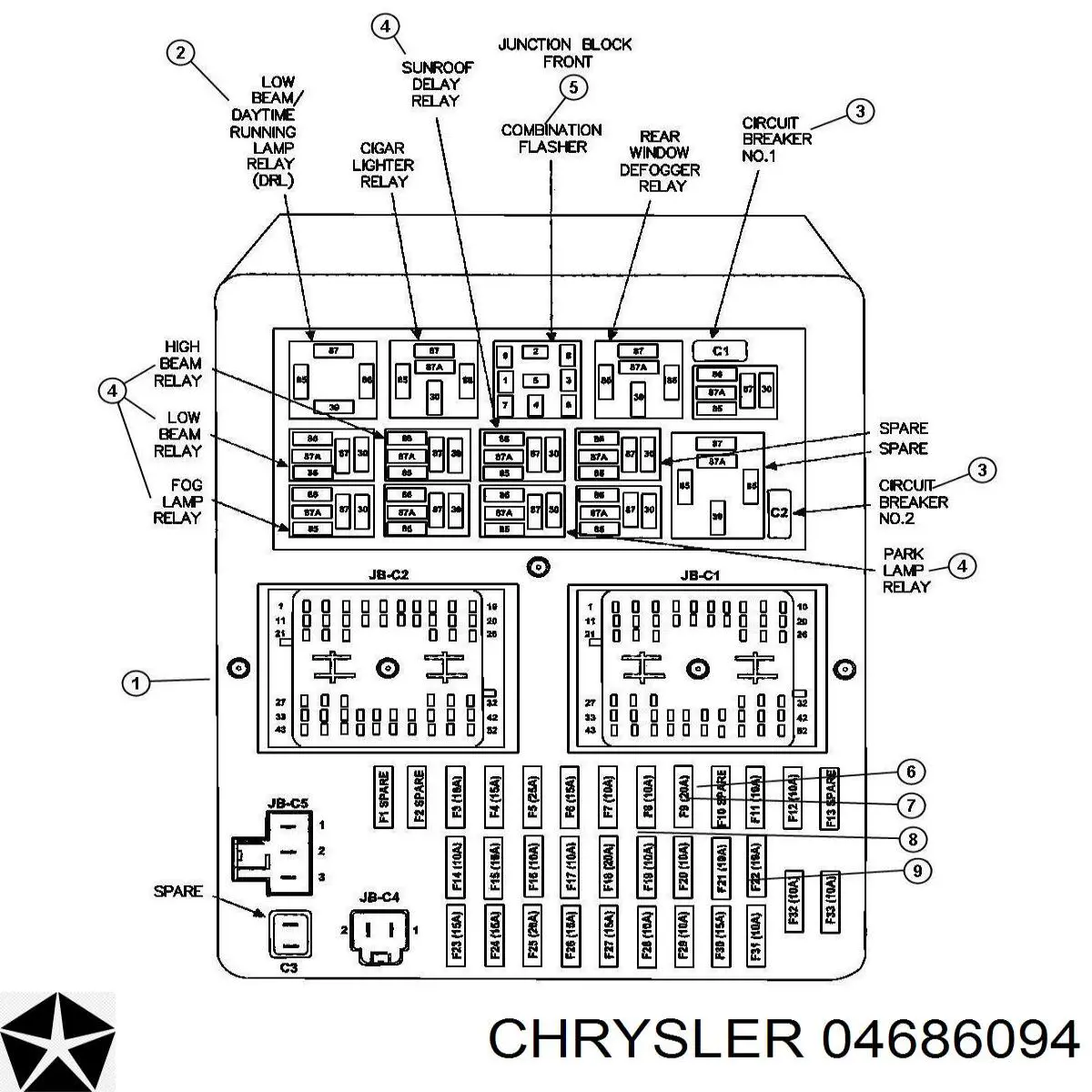  Chrysler 04686094 цена, от 50.67 USD
