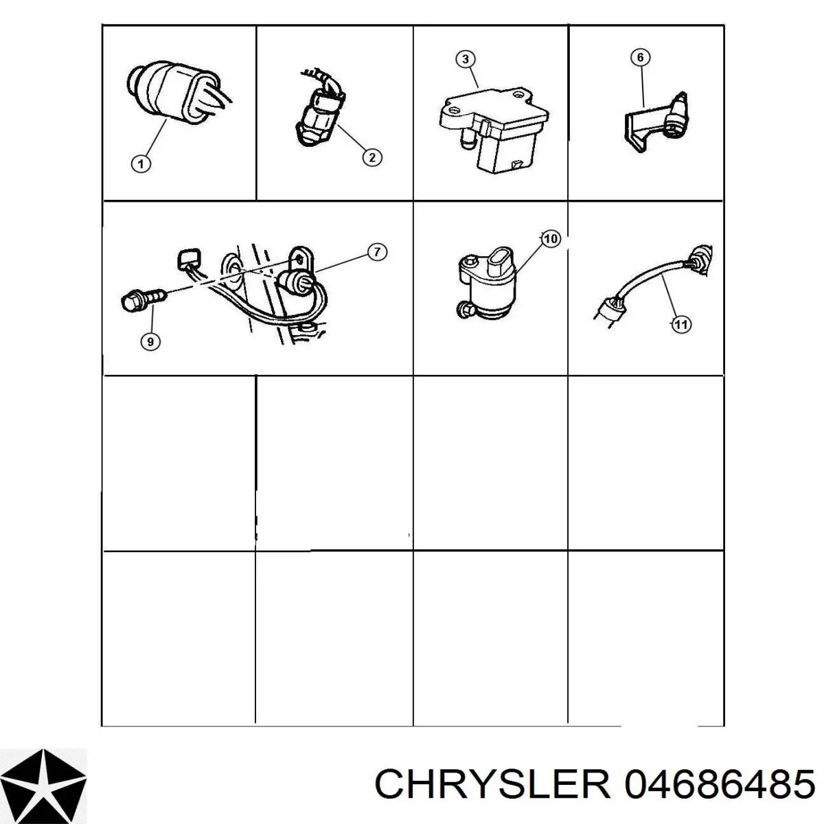 Датчик абсолютного давления в коллекторе Chrysler 04686485 цена, от 117.51 USD