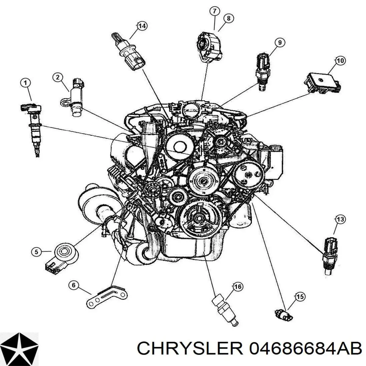 Датчик давления во впускном коллекторе, MAP на Chrysler Sebring JR