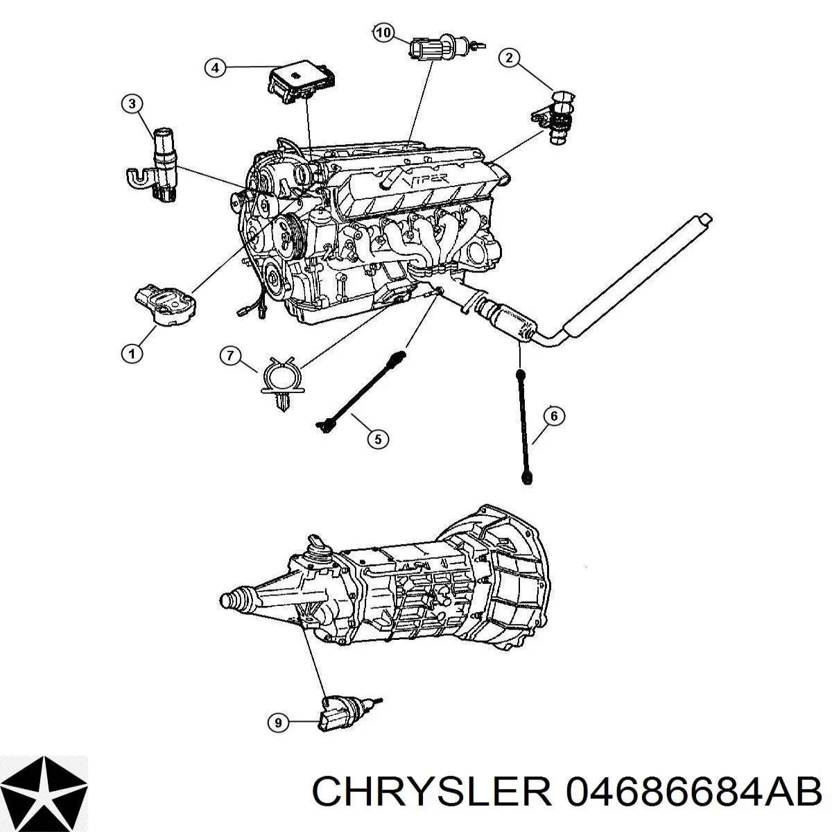 Датчик абсолютного давления в коллекторе Chrysler 04686684AB цена, от 11.86 USD