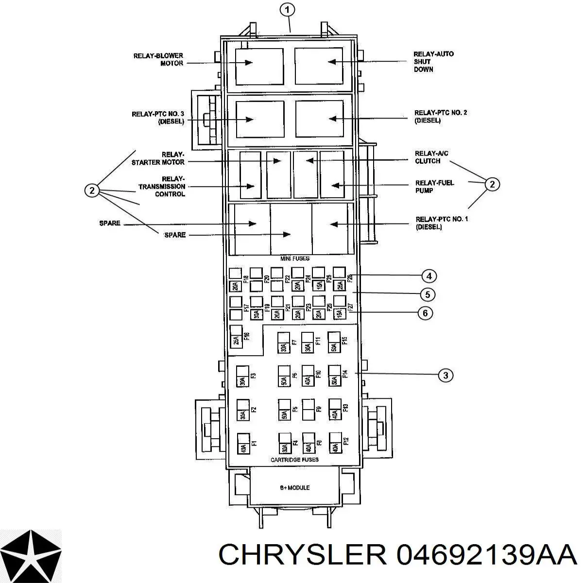  Chrysler 4692139AA