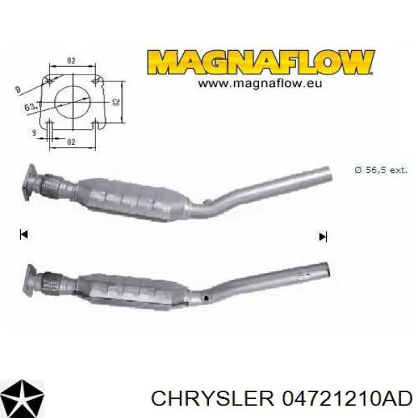 Купить 04721210AD Chrysler Преобразователь отработавших газов