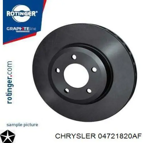 Тормоз дисковый передний Chrysler 04721820AF цена, от 43.65 USD
