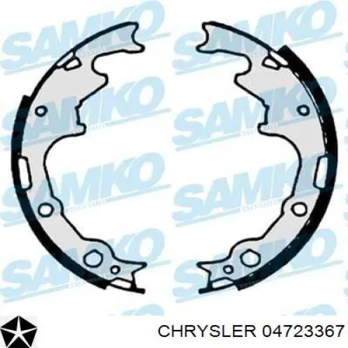 Купить 04723367 Chrysler Задние барабанные тормозные колодки