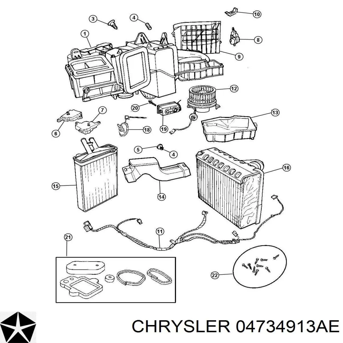 Резистор (сопротивление) вентилятора печки (отопителя салона) на Chrysler 300 M 