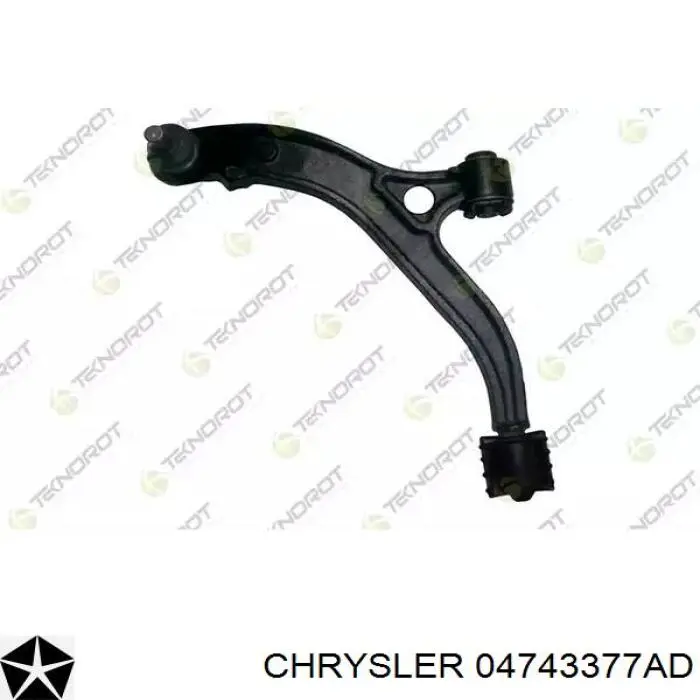 04743377AD Chrysler braço oscilante inferior esquerdo de suspensão dianteira