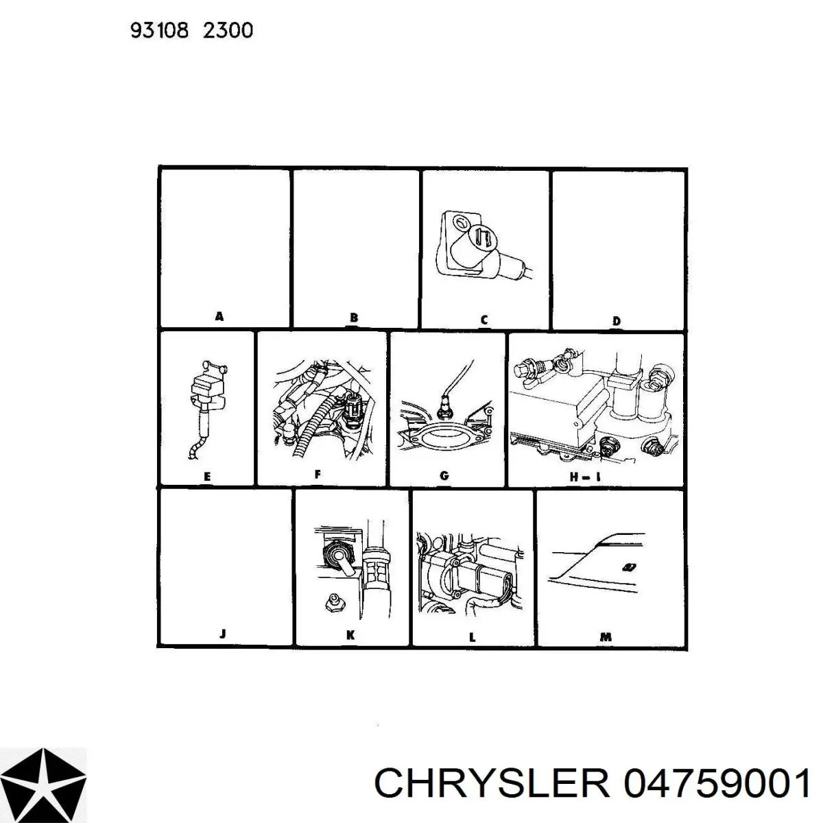04759001 Chrysler датчик положения дроссельной заслонки (потенциометр)